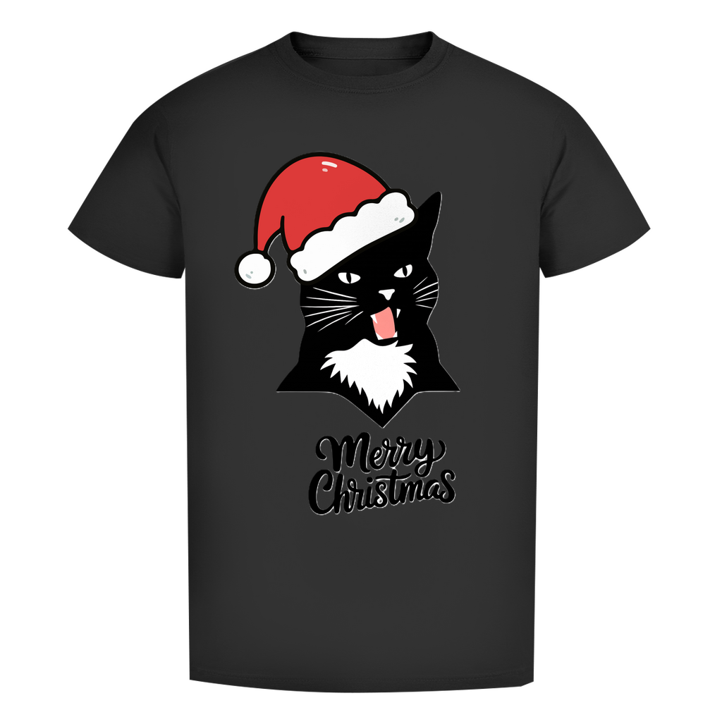 Herren Premium Bio T-Shirt Merry Christmas Angry Cat 1