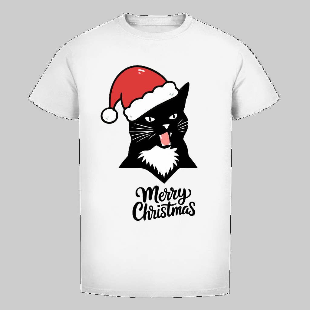 Herren Premium Bio T-Shirt Merry Christmas Angry Cat 1