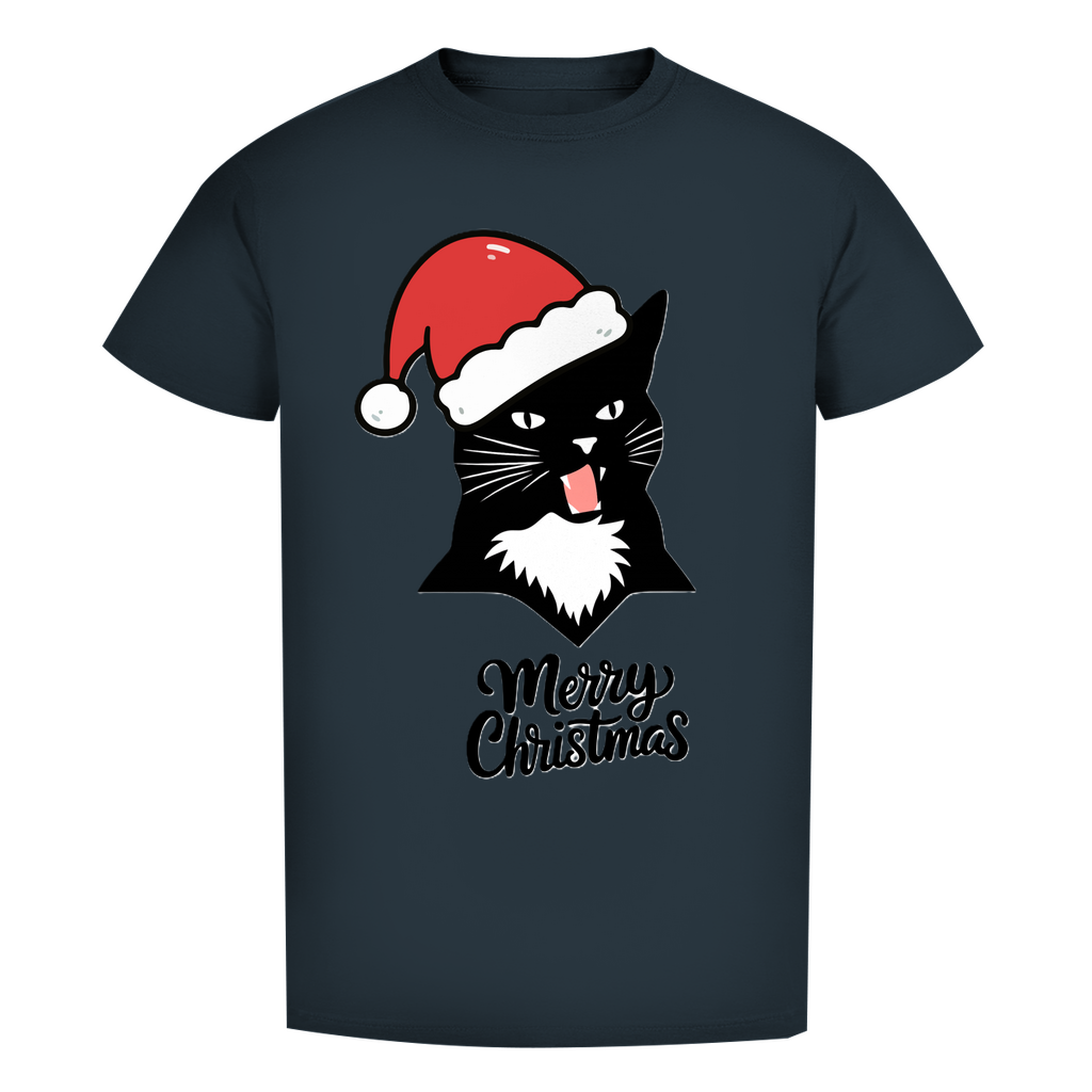 Herren Premium Bio T-Shirt Merry Christmas Angry Cat 1