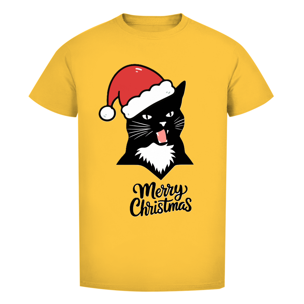 Herren Premium Bio T-Shirt Merry Christmas Angry Cat 1