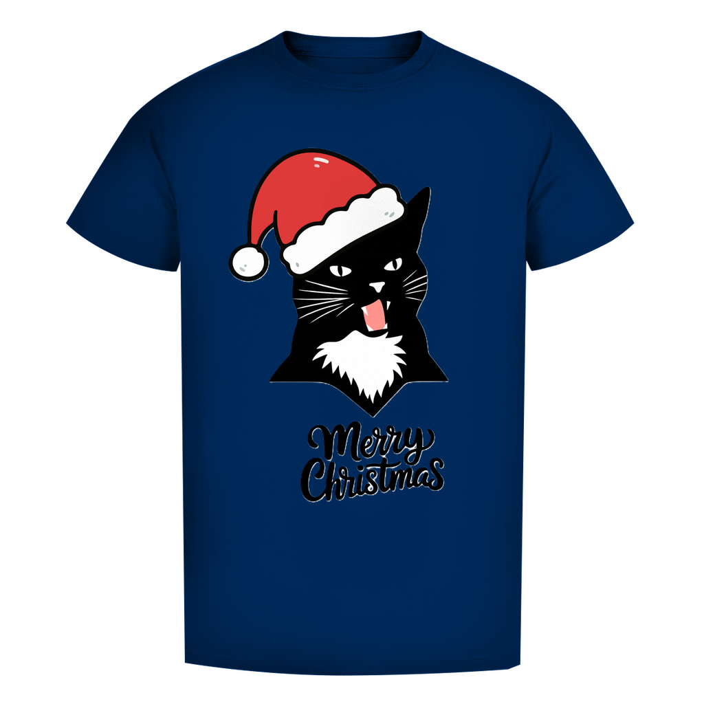 Herren Premium Bio T-Shirt Merry Christmas Angry Cat 1