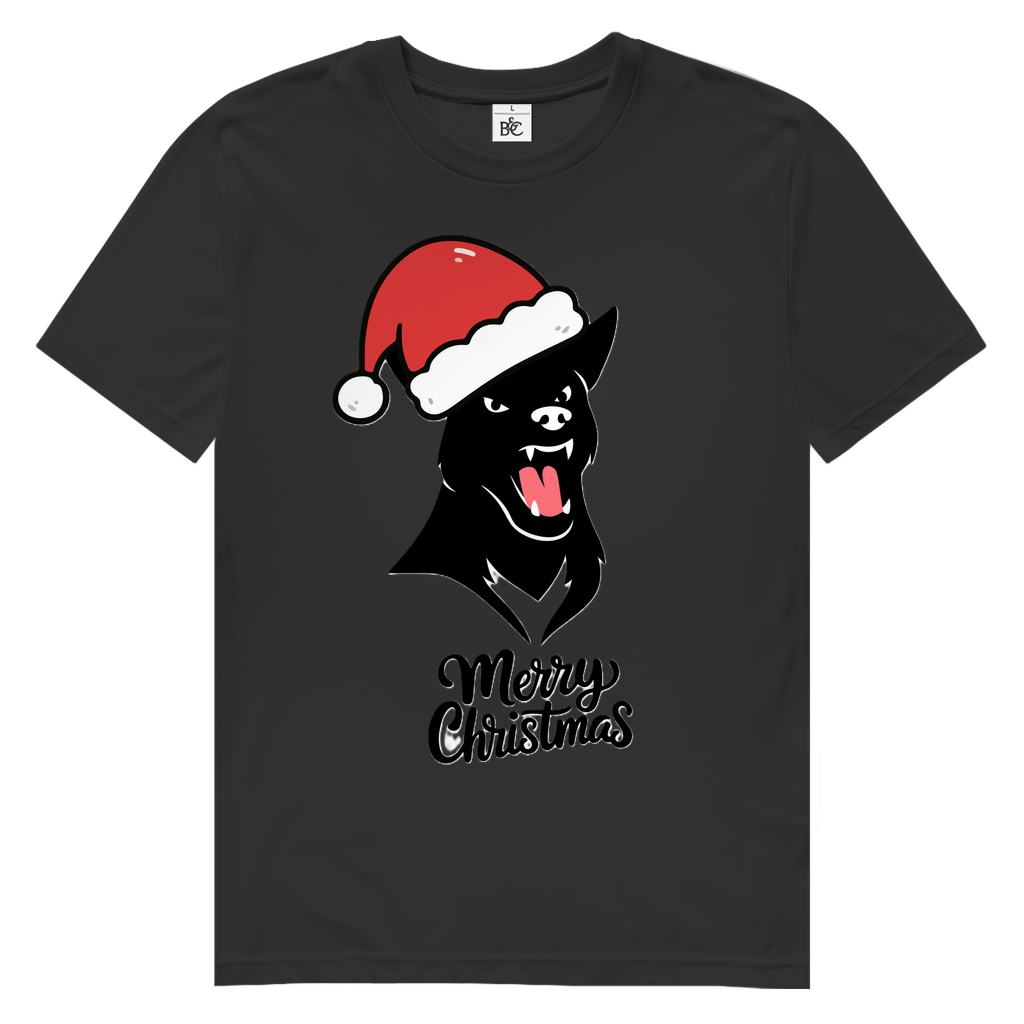 Herren Premium Bio T-Shirt Merry Christmas Angry Dog 1