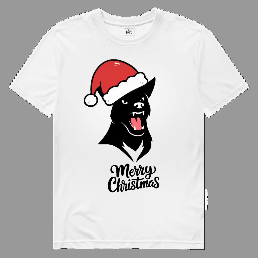 Herren Premium Bio T-Shirt Merry Christmas Angry Dog 1