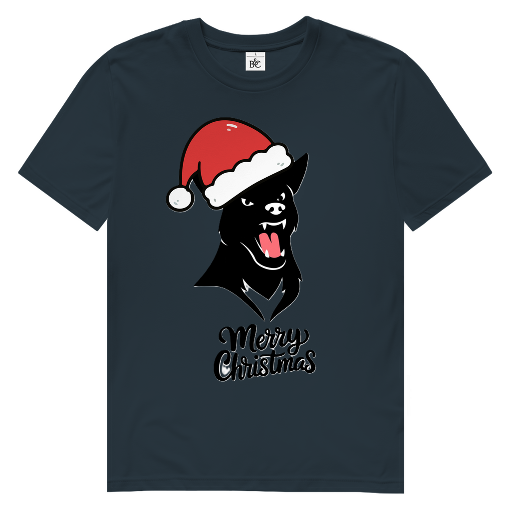 Herren Premium Bio T-Shirt Merry Christmas Angry Dog 1