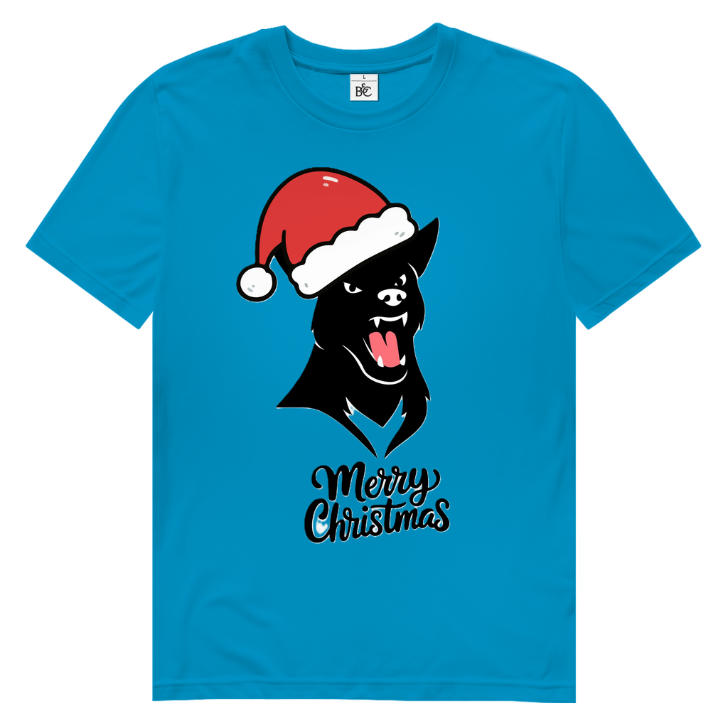Herren Premium Bio T-Shirt Merry Christmas Angry Dog 1