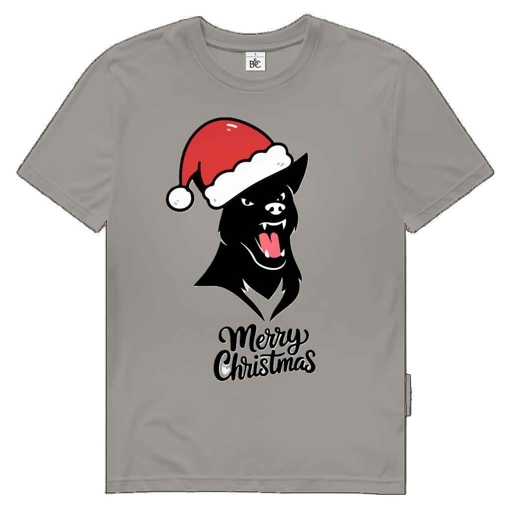 Herren Premium Bio T-Shirt Merry Christmas Angry Dog 1