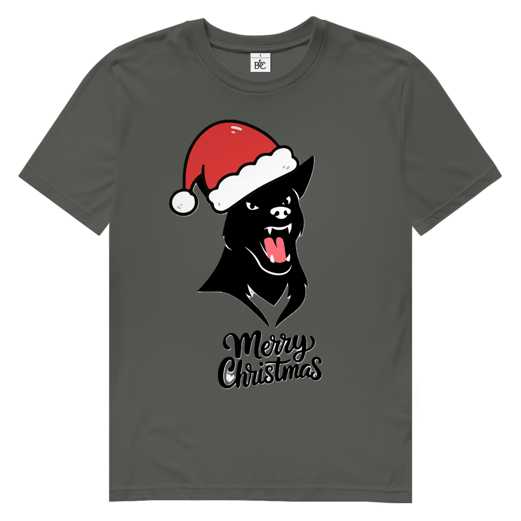 Herren Premium Bio T-Shirt Merry Christmas Angry Dog 1