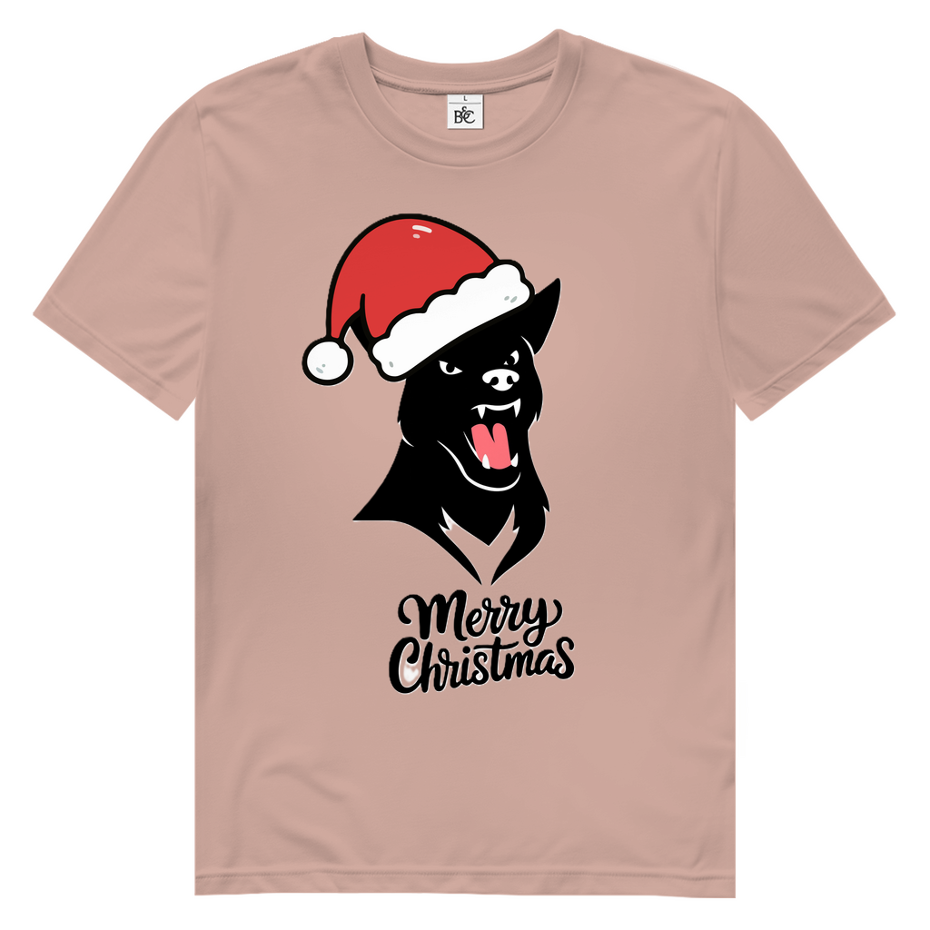 Herren Premium Bio T-Shirt Merry Christmas Angry Dog 1
