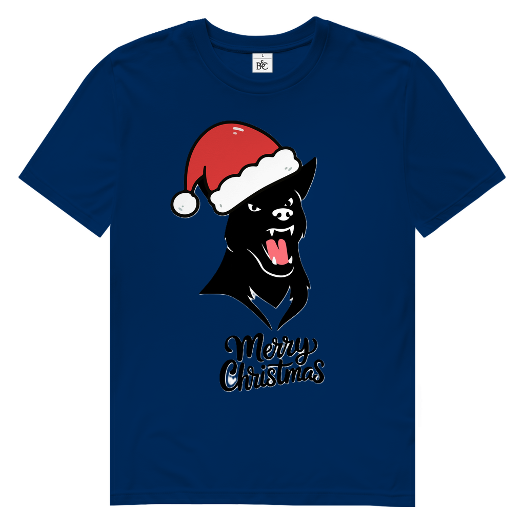 Herren Premium Bio T-Shirt Merry Christmas Angry Dog 1