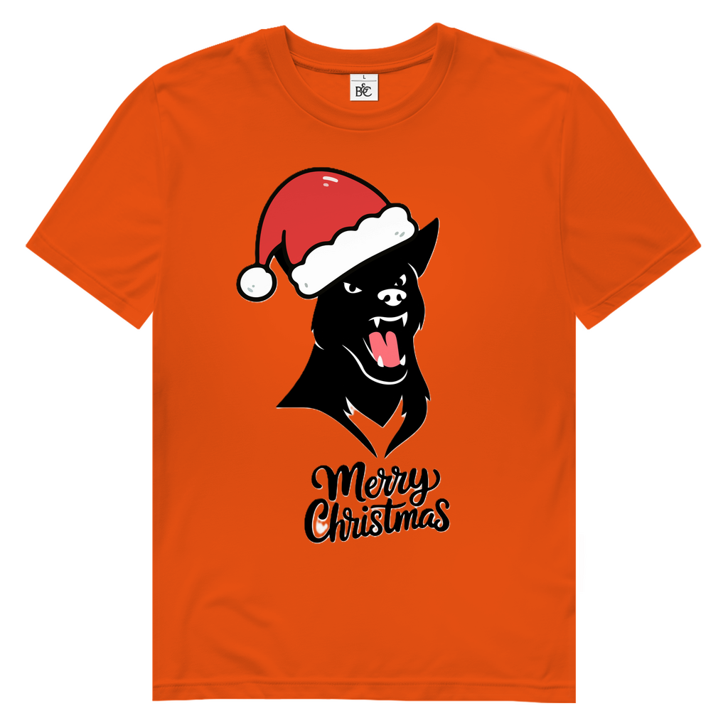 Herren Premium Bio T-Shirt Merry Christmas Angry Dog 1