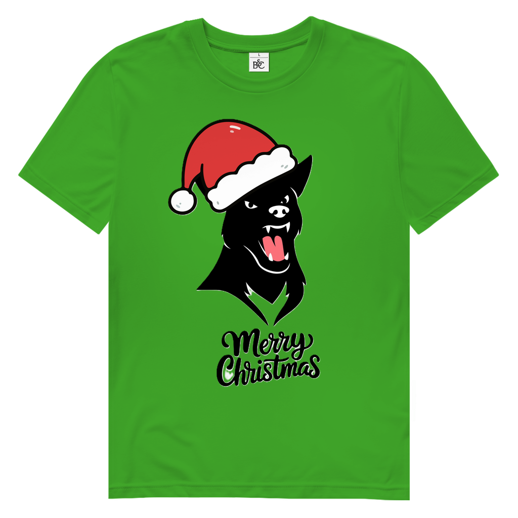 Herren Premium Bio T-Shirt Merry Christmas Angry Dog 1