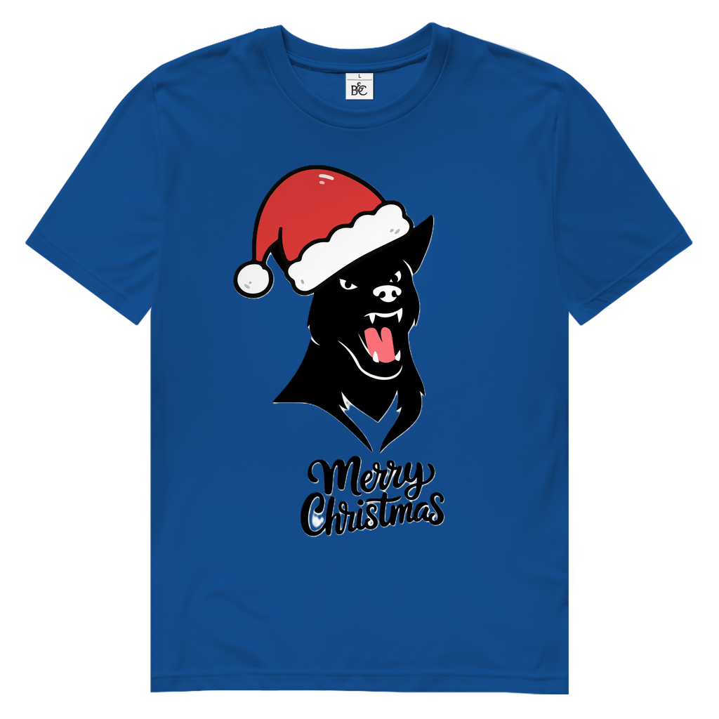 Herren Premium Bio T-Shirt Merry Christmas Angry Dog 1