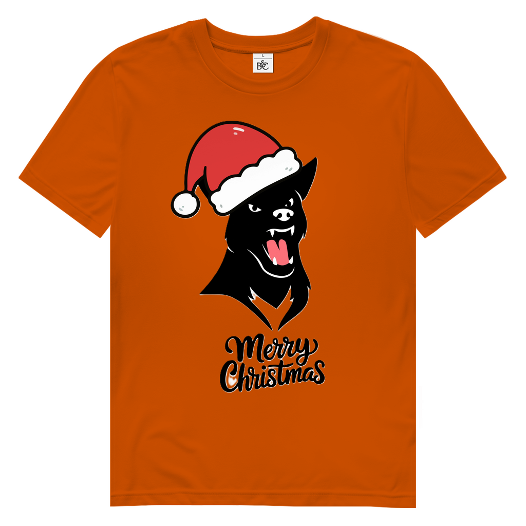 Herren Premium Bio T-Shirt Merry Christmas Angry Dog 1