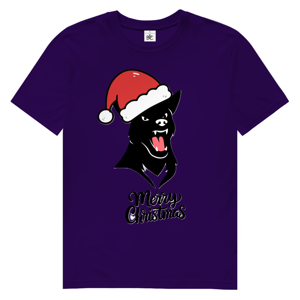 Herren Premium Bio T-Shirt Merry Christmas Angry Dog 1