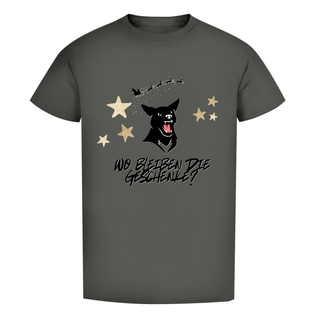Herren Premium Bio T-Shirt Wo bleiben die Geschenke? Dog
