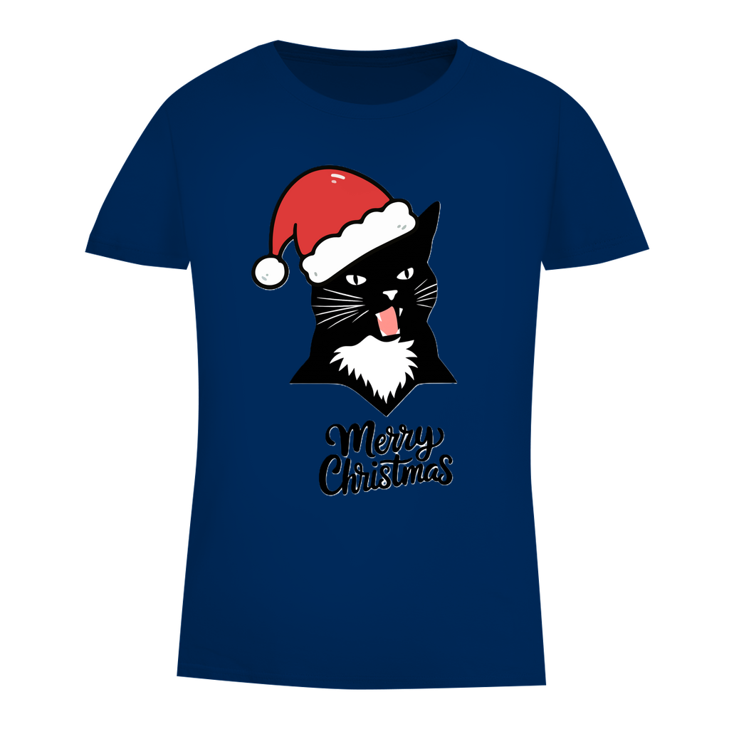Damen Premium Bio T-Shirt Merry Christmas Angry Cat 1