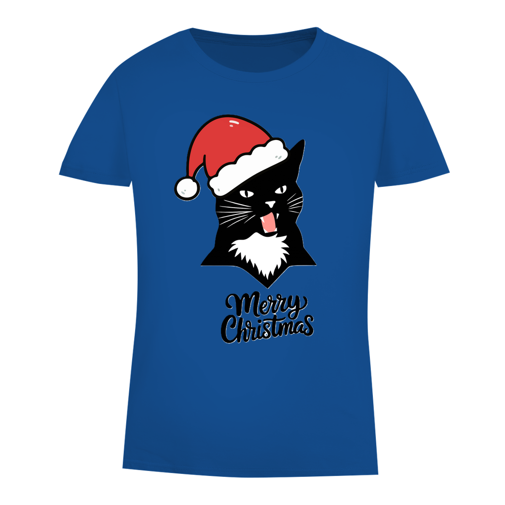 Damen Premium Bio T-Shirt Merry Christmas Angry Cat 1
