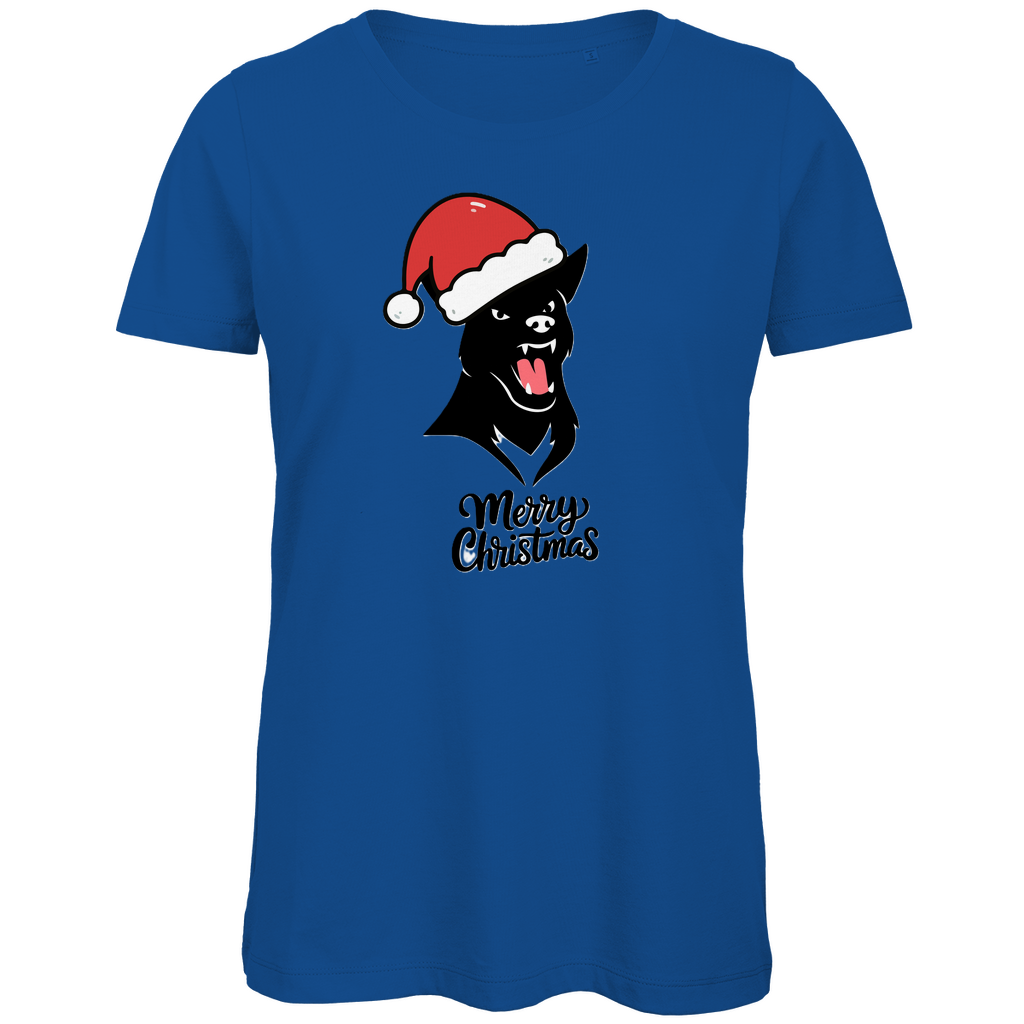 Damen Premium Bio T-Shirt Merry Christmas Angry Dog 1