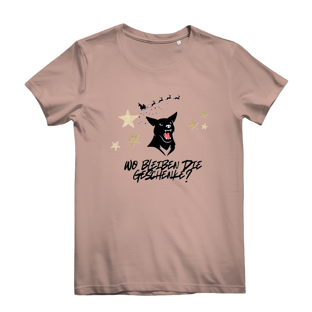 Damen Premium Bio T-Shirt Wo bleiben die Geschenke? Dog