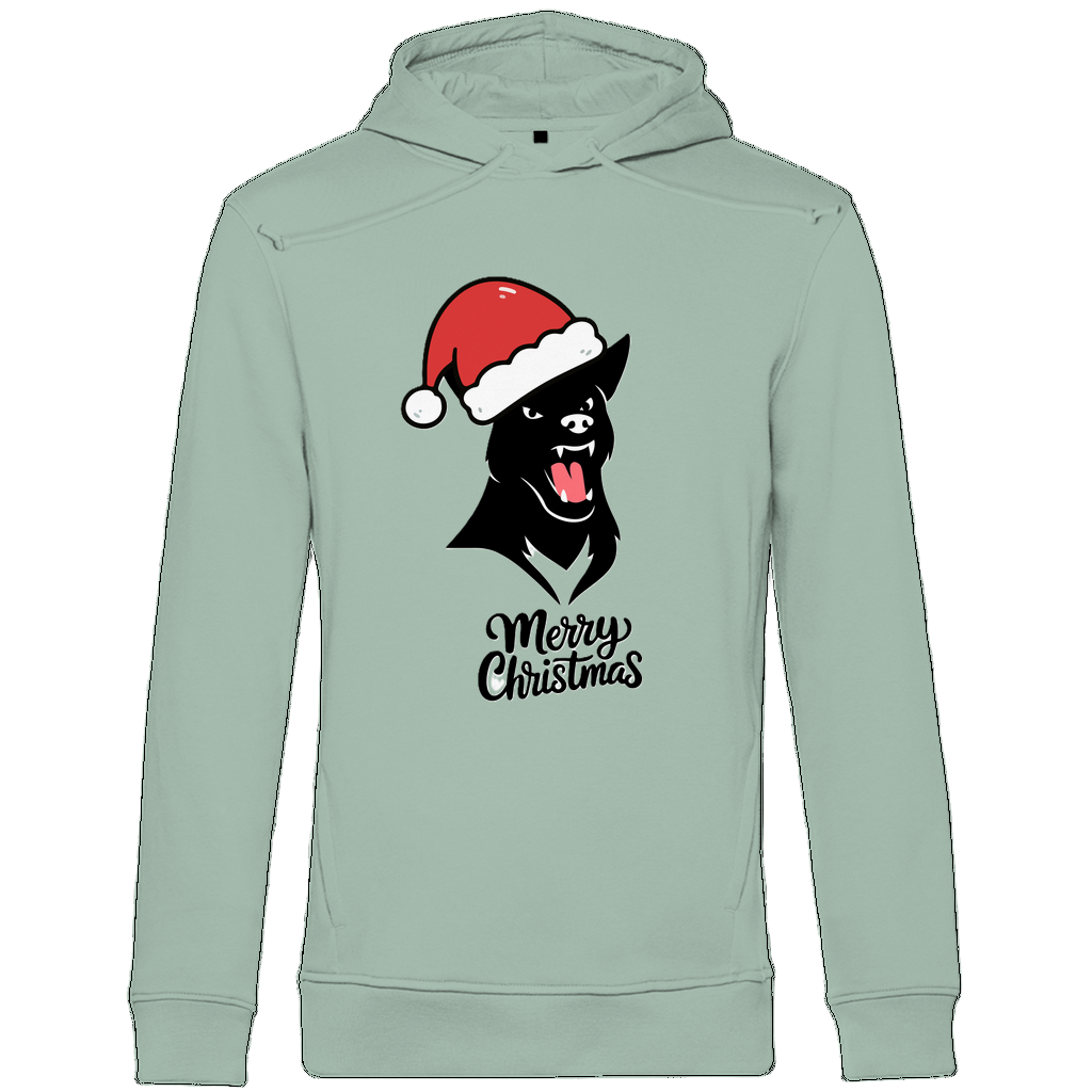 Herren Premium Bio Hoodie Merry Christmas Angry Dog 1