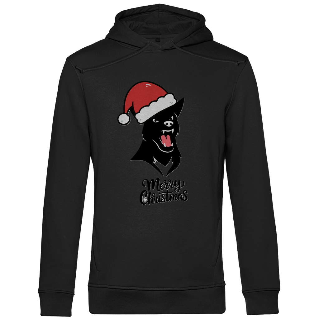 Herren Premium Bio Hoodie Merry Christmas Angry Dog 1