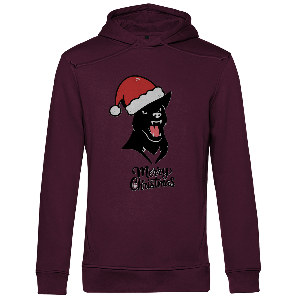Herren Premium Bio Hoodie Merry Christmas Angry Dog 1