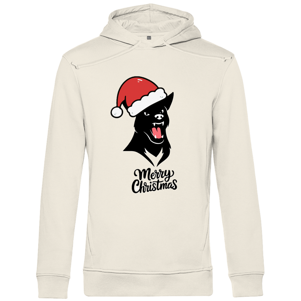 Herren Premium Bio Hoodie Merry Christmas Angry Dog 1