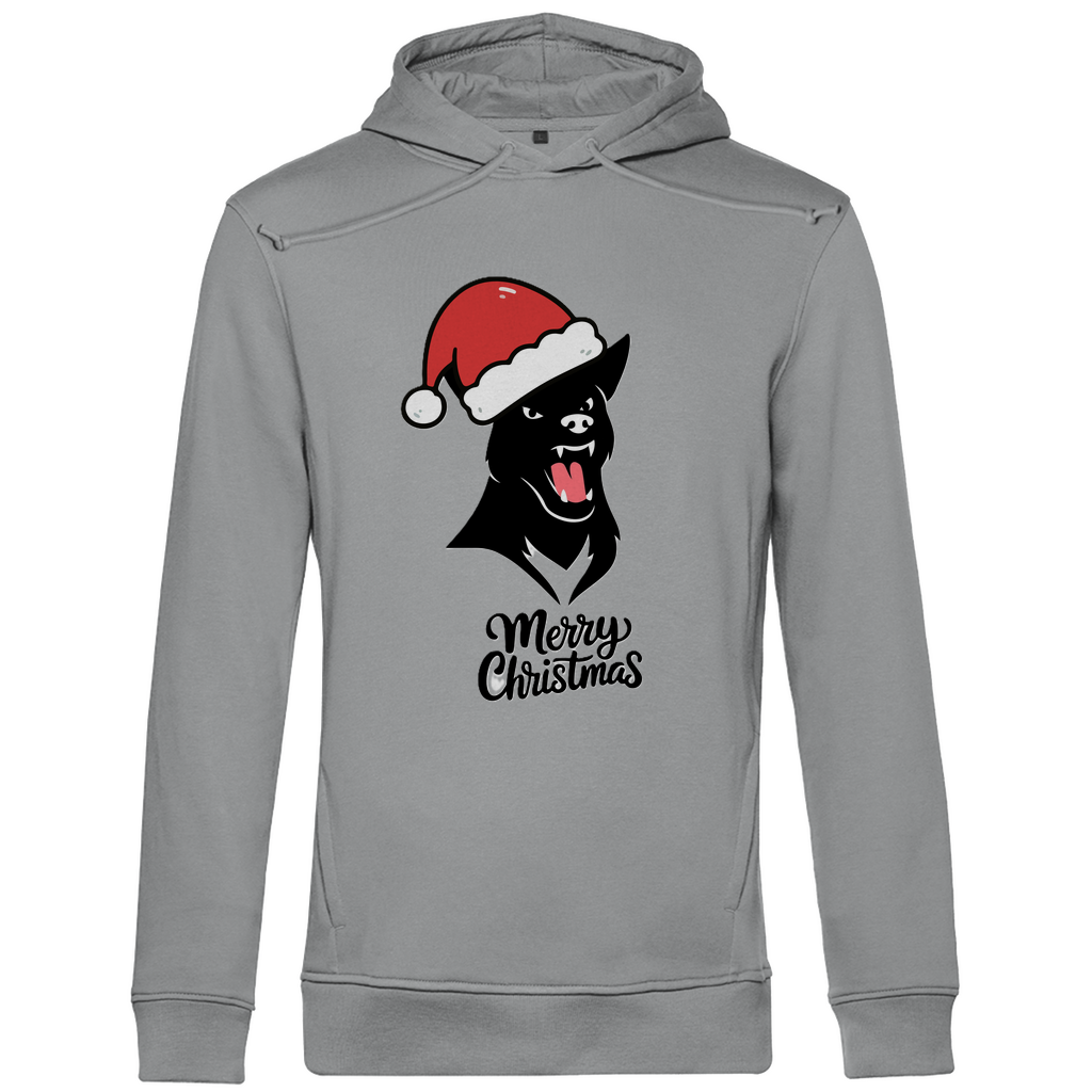 Herren Premium Bio Hoodie Merry Christmas Angry Dog 1