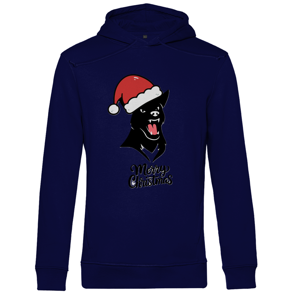 Herren Premium Bio Hoodie Merry Christmas Angry Dog 1