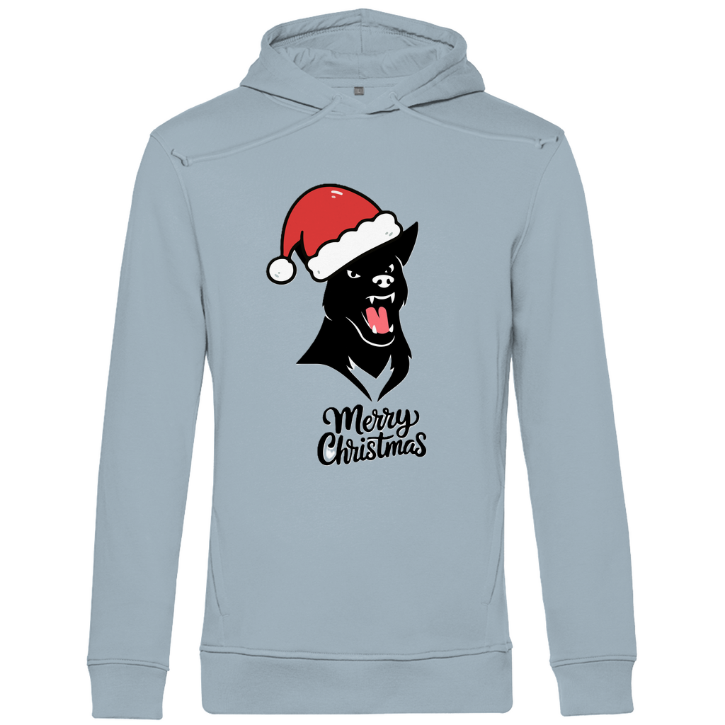 Herren Premium Bio Hoodie Merry Christmas Angry Dog 1