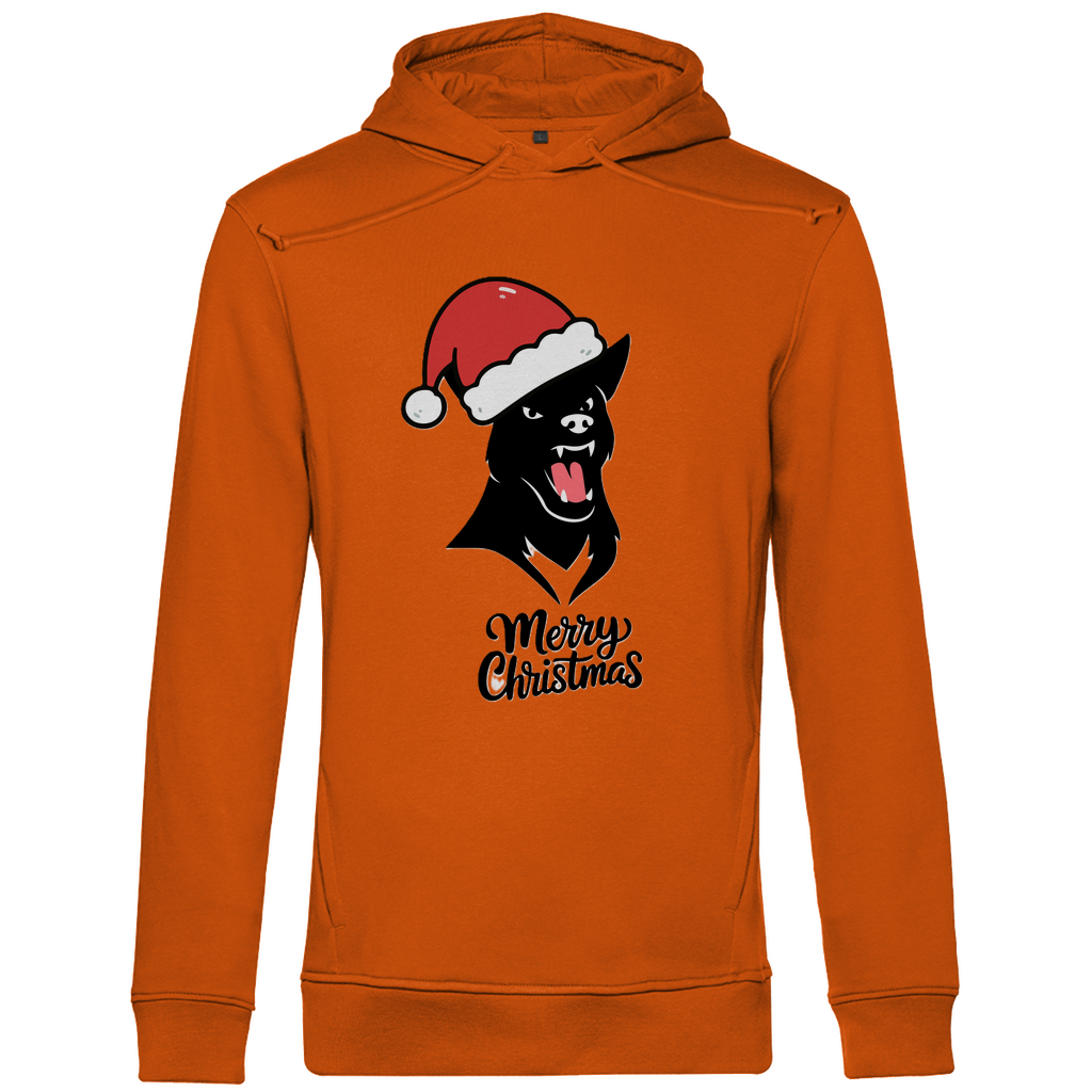 Herren Premium Bio Hoodie Merry Christmas Angry Dog 1