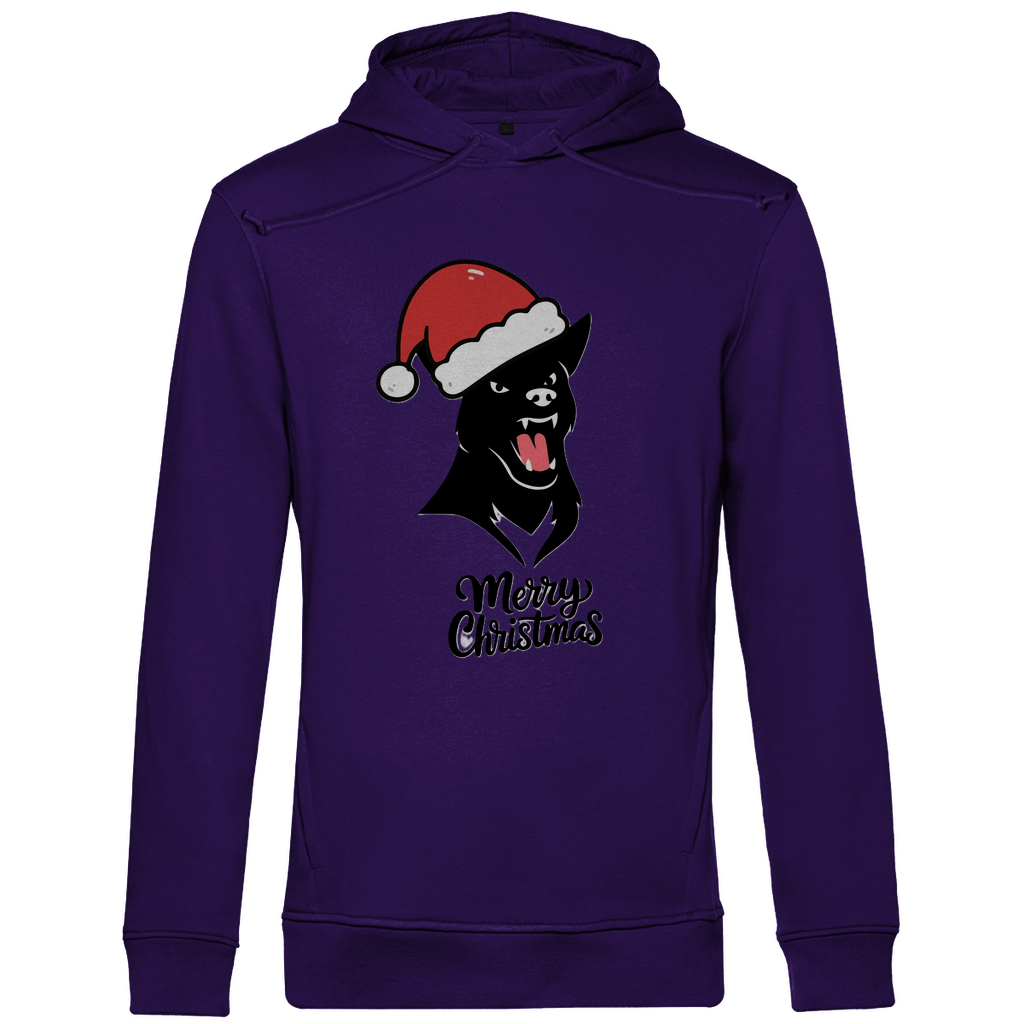 Herren Premium Bio Hoodie Merry Christmas Angry Dog 1