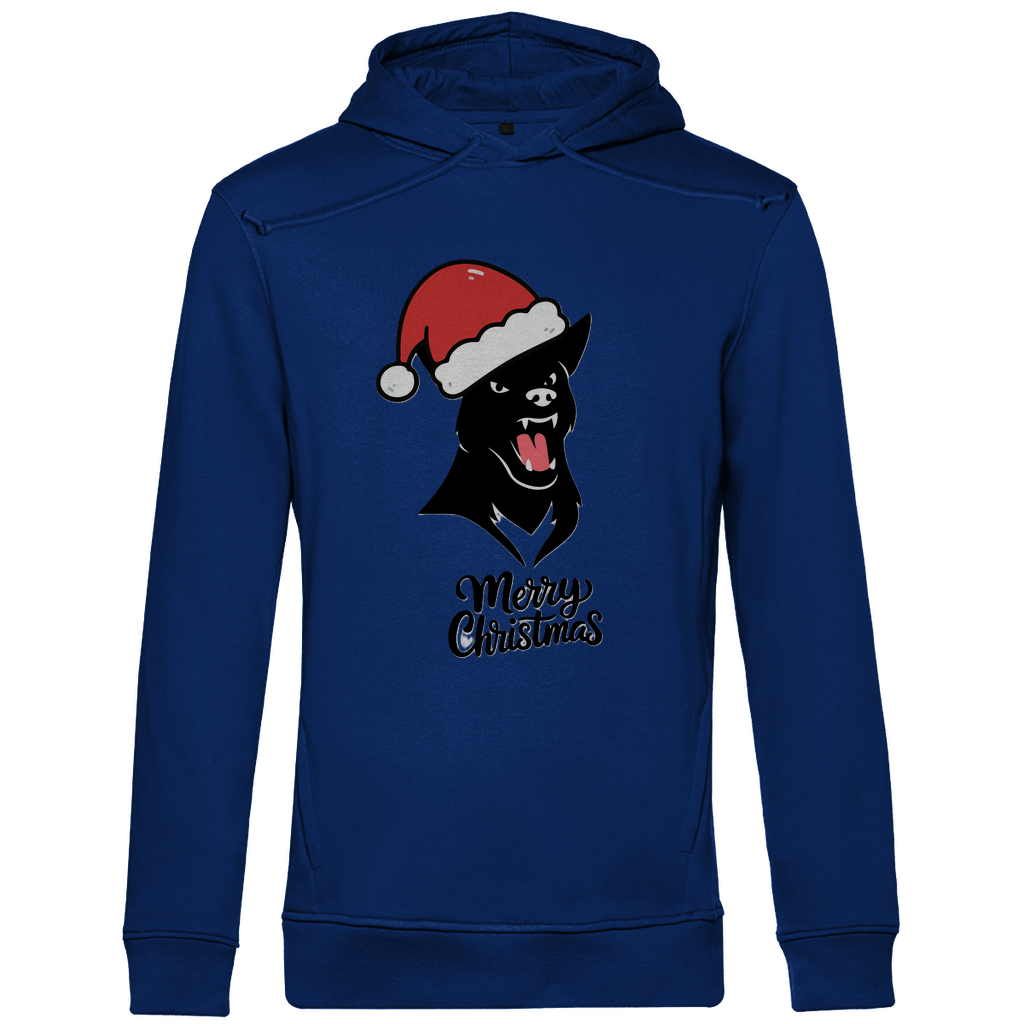 Herren Premium Bio Hoodie Merry Christmas Angry Dog 1