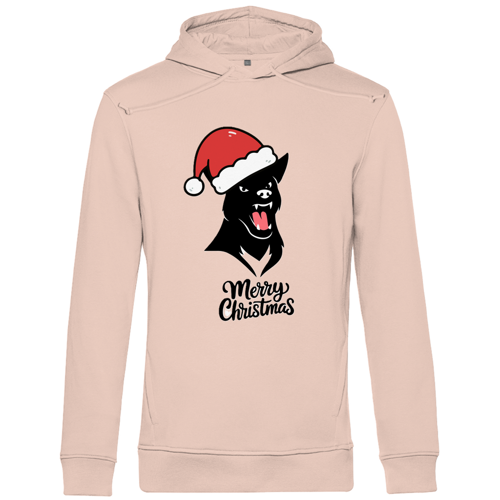 Herren Premium Bio Hoodie Merry Christmas Angry Dog 1