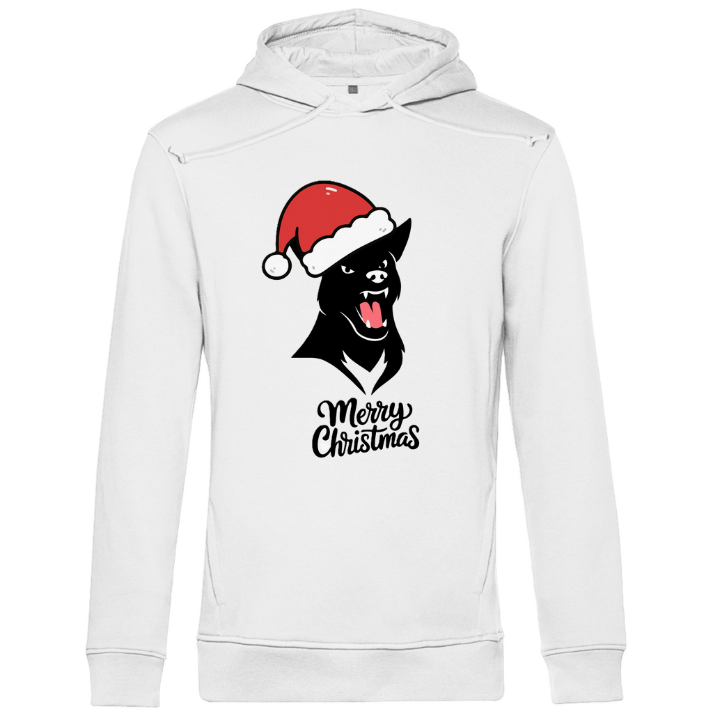 Herren Premium Bio Hoodie Merry Christmas Angry Dog 1