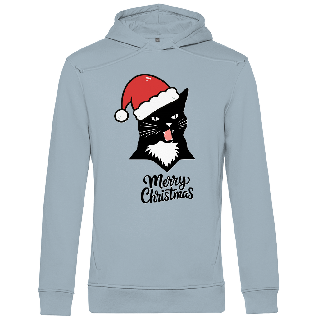 Herren Premium Bio Hoodie Merry Christmas Angry Cat 1