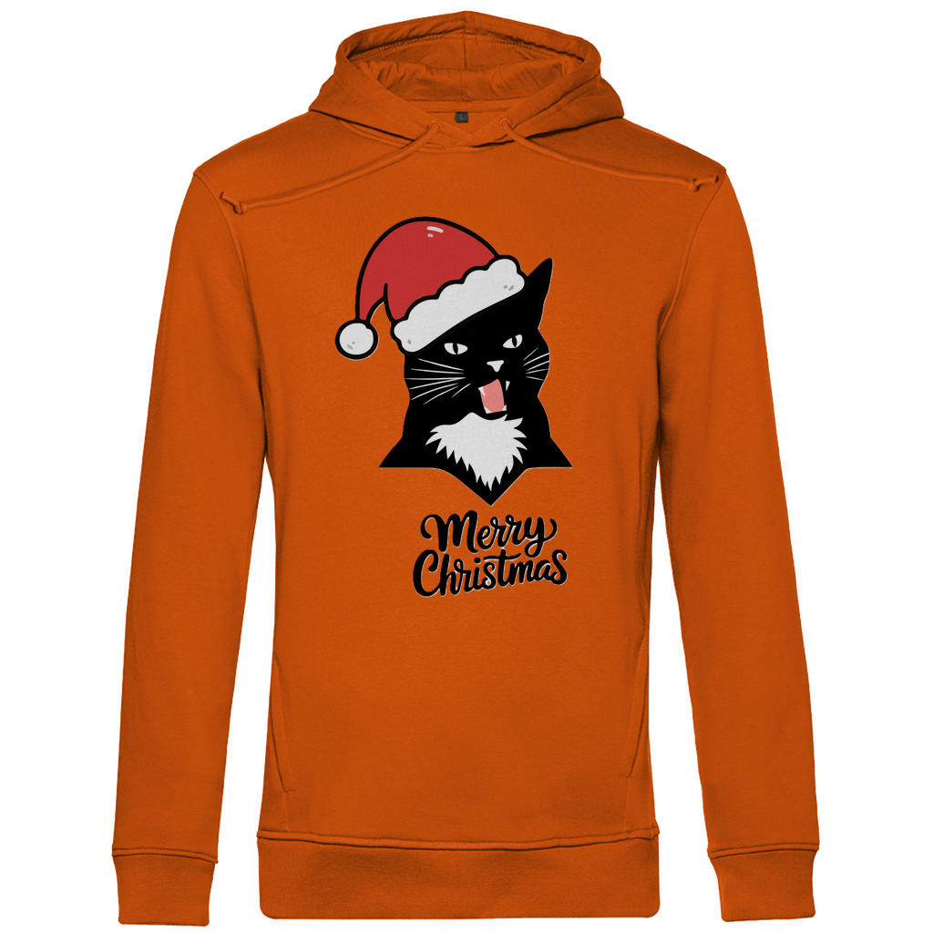 Herren Premium Bio Hoodie Merry Christmas Angry Cat 1