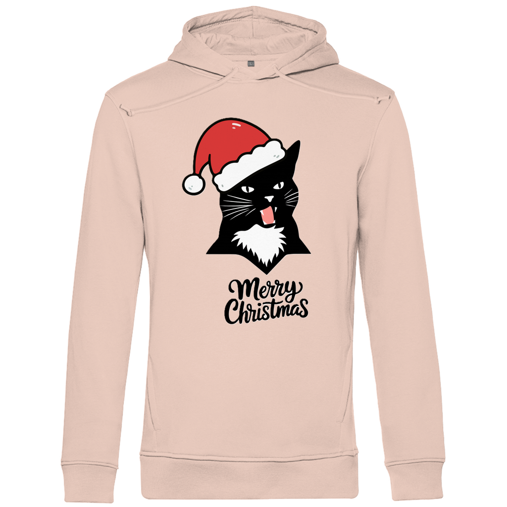 Herren Premium Bio Hoodie Merry Christmas Angry Cat 1