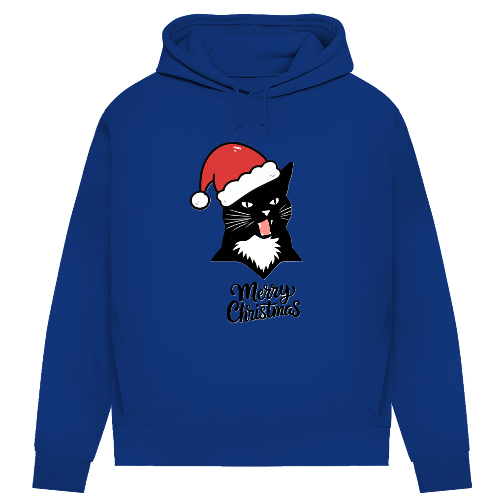 Damen Premium Bio Hoodie Merry Christmas Angry Cat 1