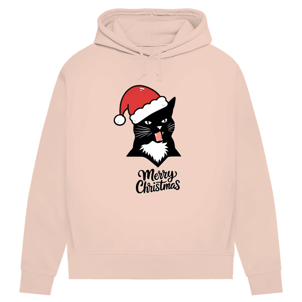 Damen Premium Bio Hoodie Merry Christmas Angry Cat 1