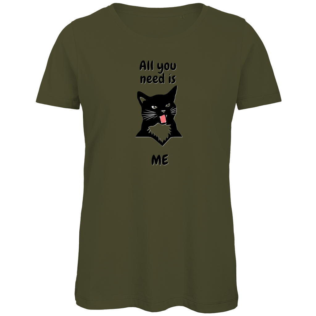 Damen Premium Bio T-Shirt AllYouNeedCat