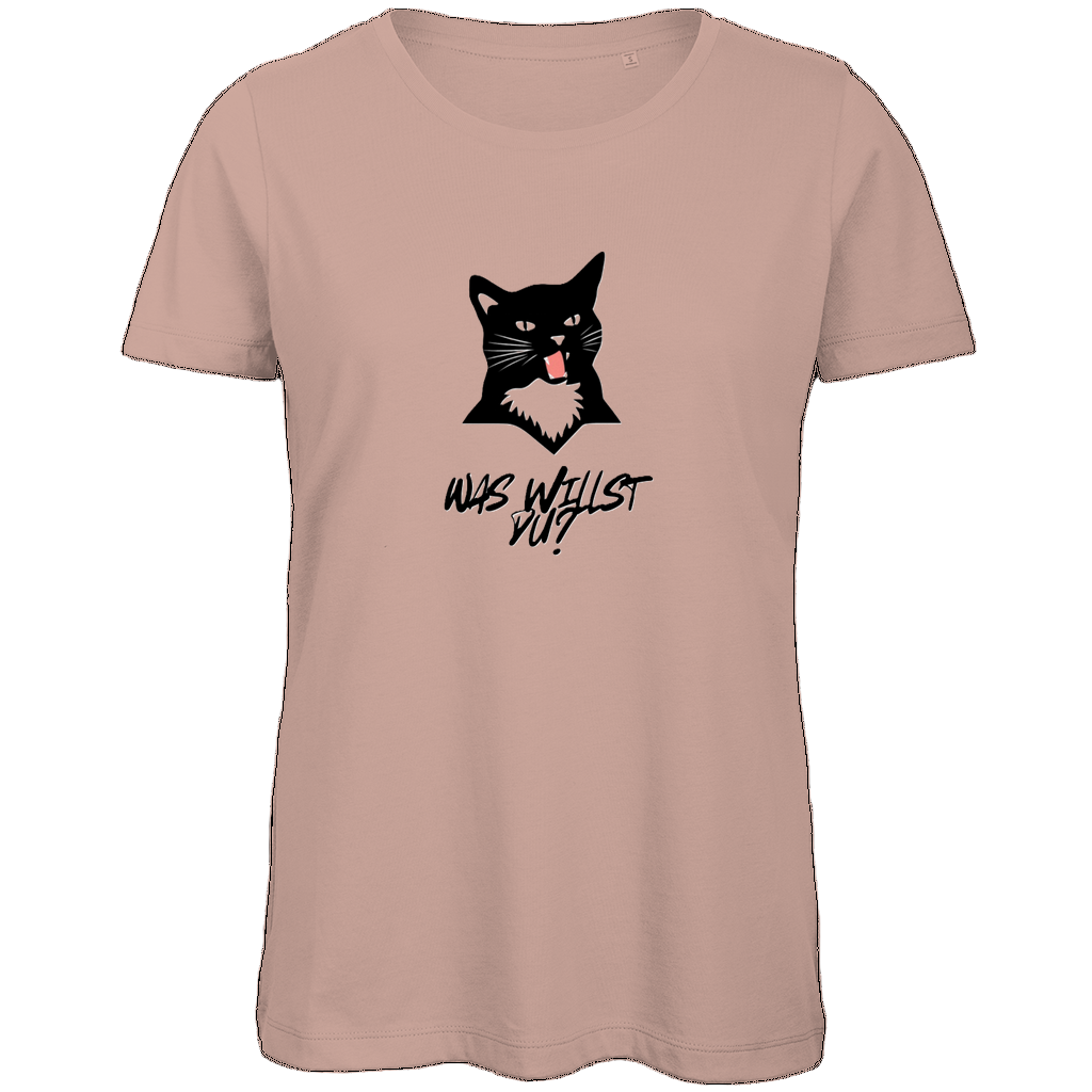 Damen Premium Bio T-Shirt WasWillstDuCat