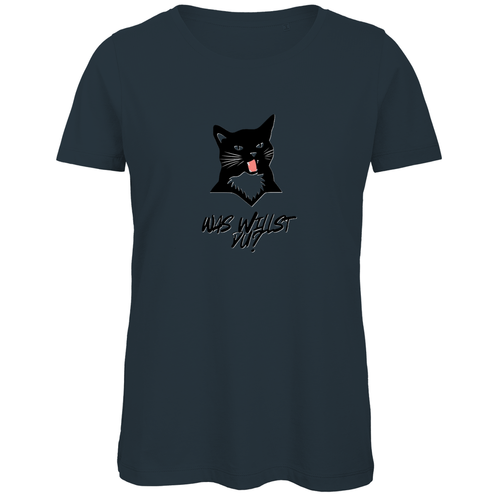 Damen Premium Bio T-Shirt WasWillstDuCat