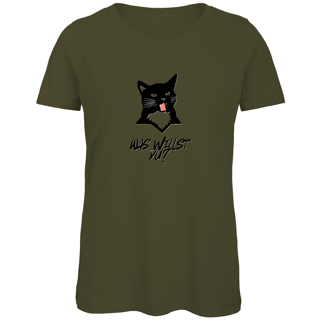 Damen Premium Bio T-Shirt WasWillstDuCat