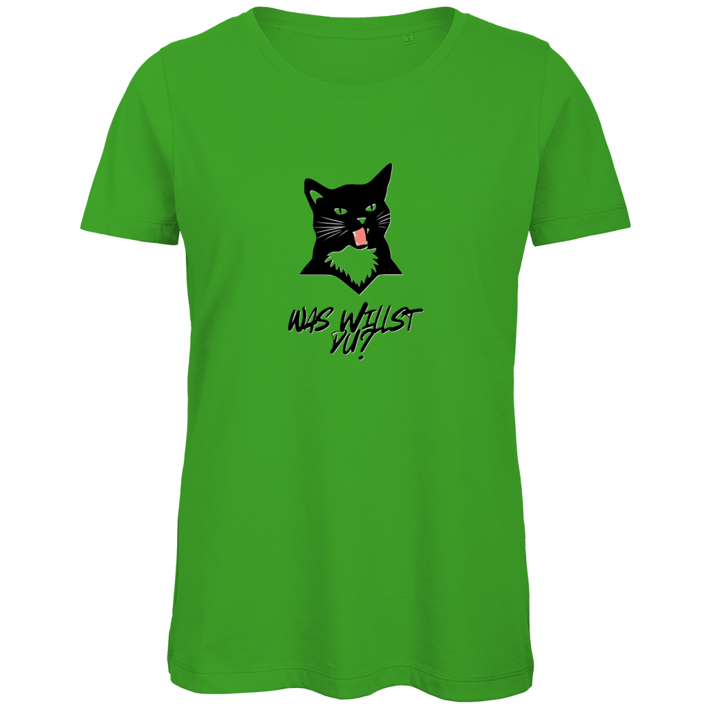 Damen Premium Bio T-Shirt WasWillstDuCat