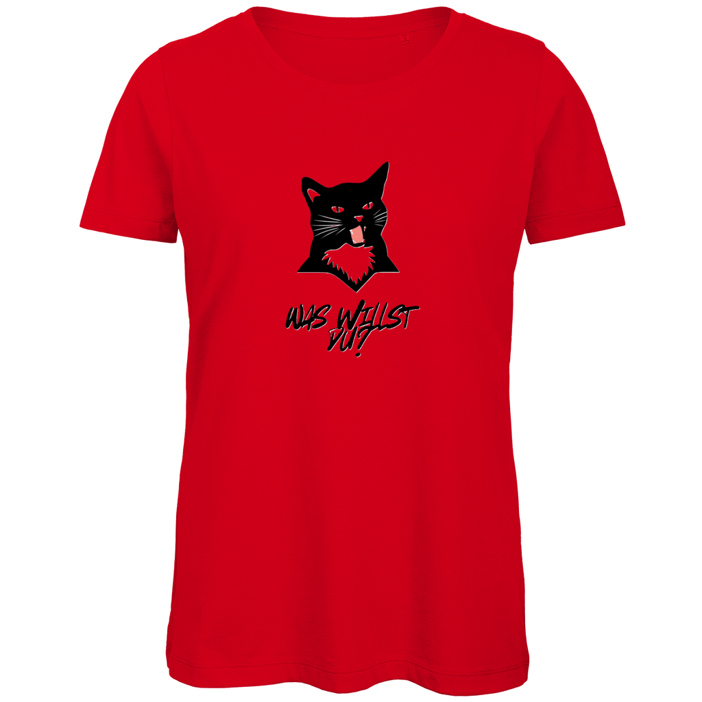 Damen Premium Bio T-Shirt WasWillstDuCat
