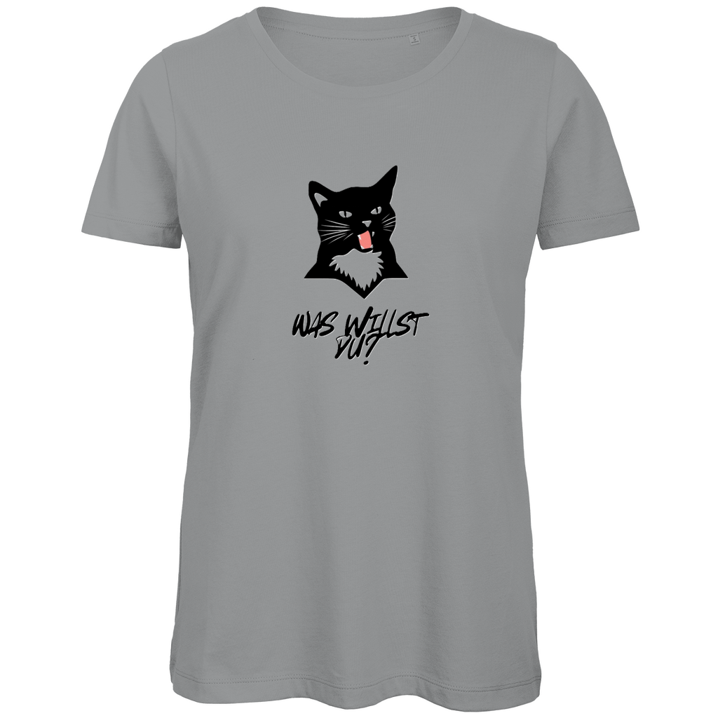 Damen Premium Bio T-Shirt WasWillstDuCat