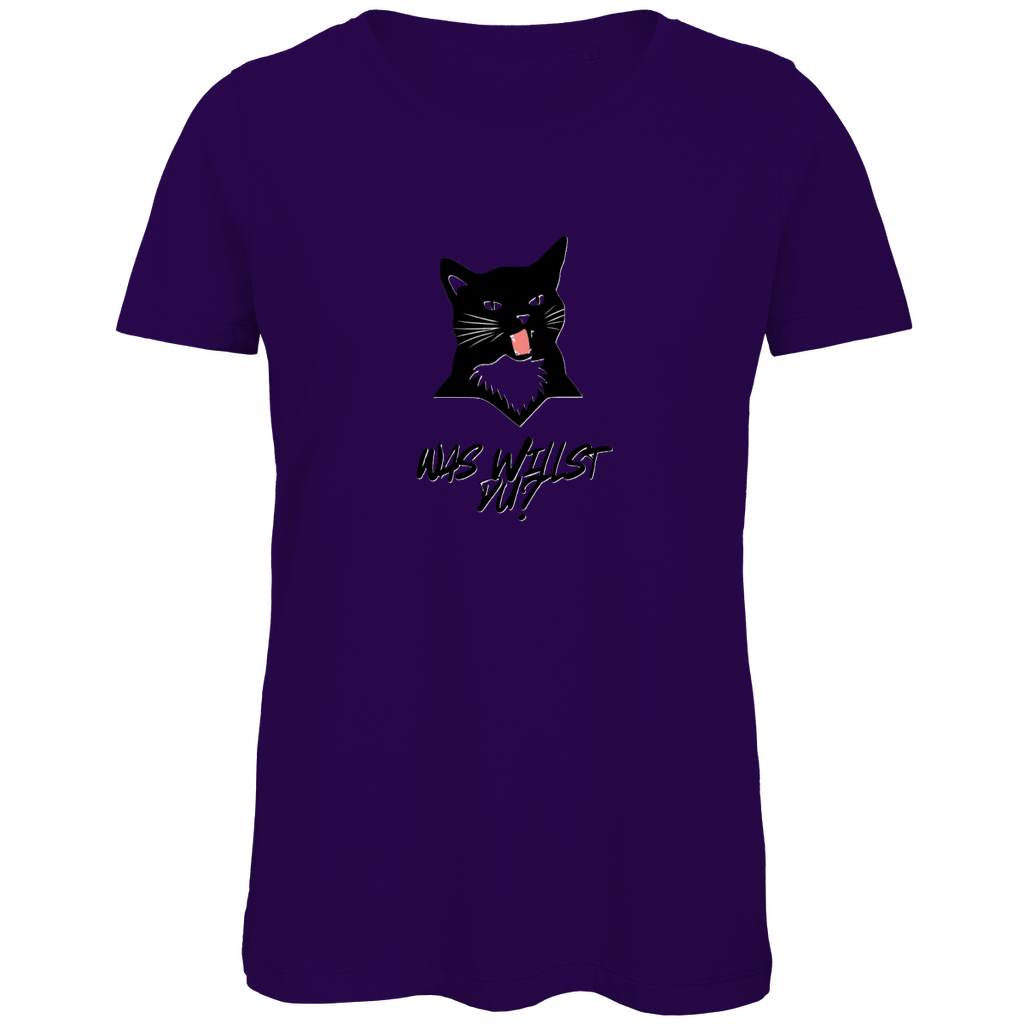 Damen Premium Bio T-Shirt WasWillstDuCat