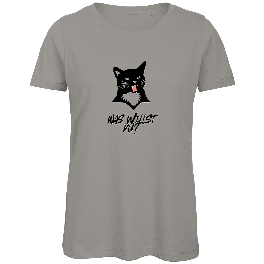 Damen Premium Bio T-Shirt WasWillstDuCat