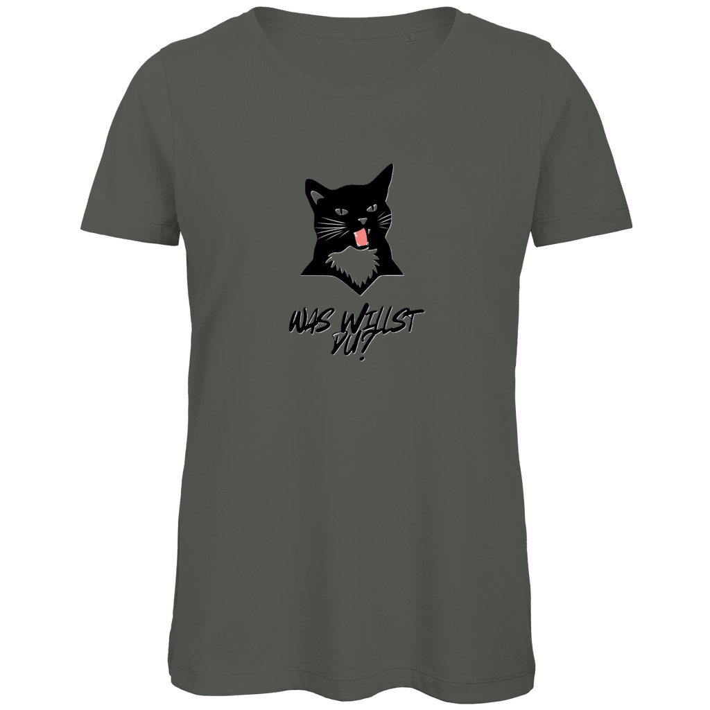 Damen Premium Bio T-Shirt WasWillstDuCat